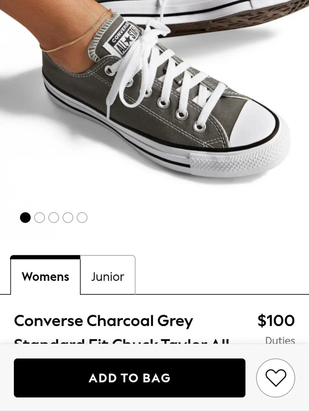 Converse durable gray